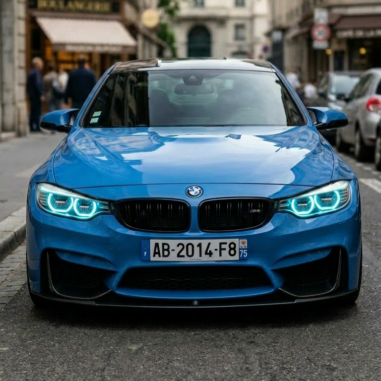 Angel Eyes pour BMW M3, M4 & Série 4, F80, F82, F83, F32, F33, F36 (2014-2018) – Phares LED Adaptatifs uniquement
