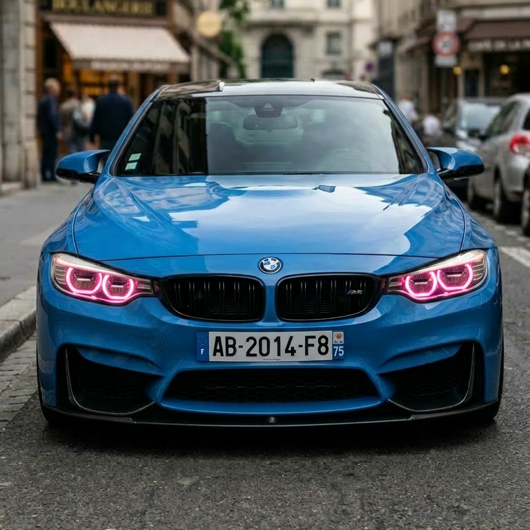 Angel Eyes pour BMW M3, M4 & Série 4, F80, F82, F83, F32, F33, F36 (2014-2018) – Phares LED Adaptatifs uniquement