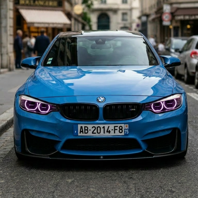Angel Eyes pour BMW M3, M4 & Série 4, F80, F82, F83, F32, F33, F36 (2014-2018) – Phares LED Adaptatifs uniquement
