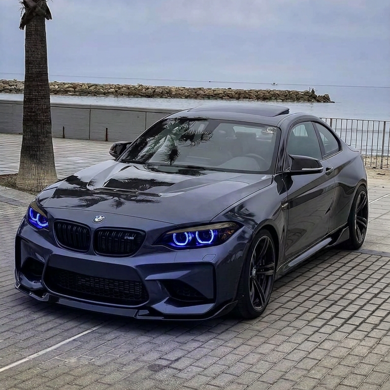 Angel Eyes pour BMW M2, Série 2 F87, F22, F23 (2014-2018) – Phares Xénon - pré LCI