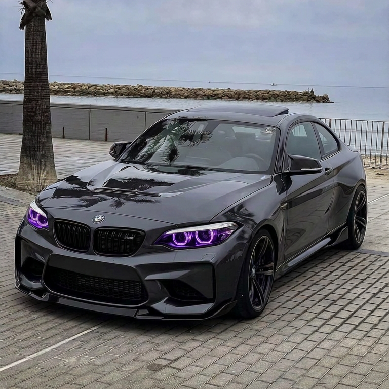 Angel Eyes pour BMW M2, Série 2 F87, F22, F23 (2014-2018) – Phares Xénon - pré LCI